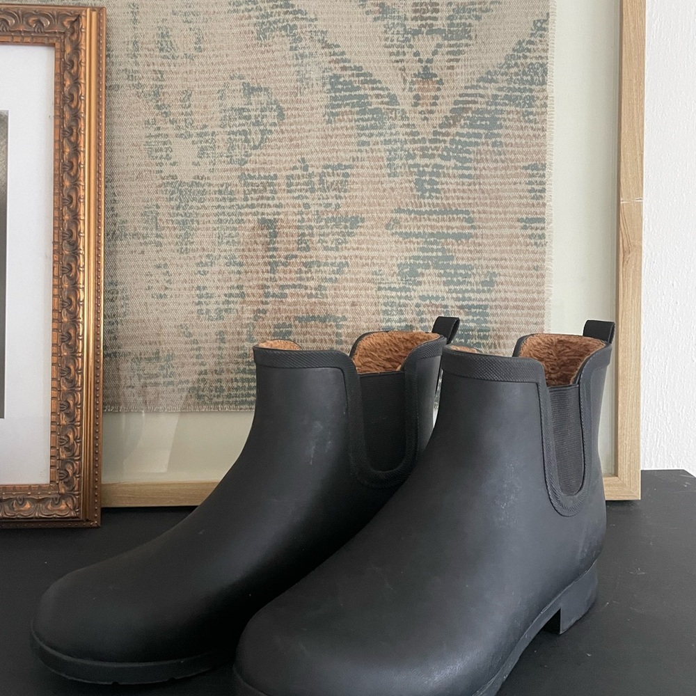 Black Ankle Rain Boots